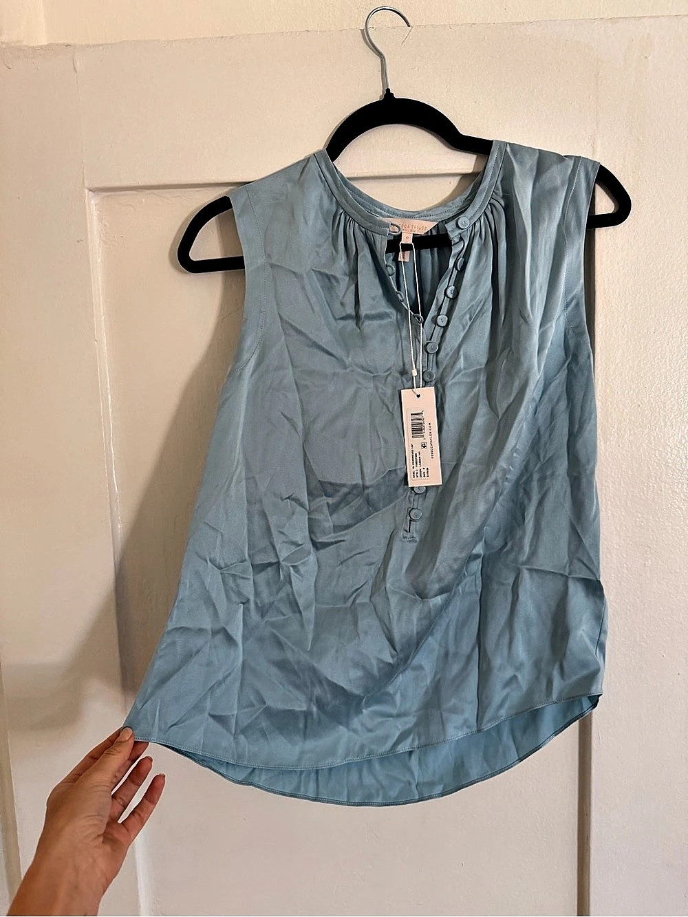 Rebecca Taylor Blue Sleeveless Blouse NWT